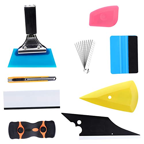 ESUMIC9PCS Window Tint Application Tools Set Window Tint Tools for Vehicle Film Including Window Squeegee,Scraper, Utility Knife and Blades - Thumbnail 6