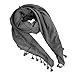 Explore Land Cotton Shemagh Tactical Desert Scarf Wrap (Charcoal Gray)