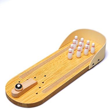 Handicraft decoration- Wooden mini desktop bowling Crafts Creative Home practical Leisure office Game toys -Best gift