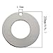 VALYRIA 20pcs Silver Tone Stainless Steel Stamping Blanks Tags Donuts Ring Charm Pendant 20mm(6/8