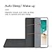 iPad Pro 12.9 Case (2017/2015), iVAPO Cover Folio Case iPad Pro 12.9 Case Typing and Viewing Stand with Auto Sleep/Wake Function Built-in Apple Pencil Slot for iPad Pro 12.9 inch Black Denim Leather