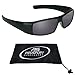 proSPORT Full Lens Reading Sunglasses Black +1.75 Not Bifocal Dark Tinted Wrap Black Sport Motorcycle Driving