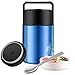 SSAWcasa Container for Hot Food, 27oz Soup Container for Adults, Wide Mouth Stainless Steel Food Jar, Insulated Lunch Container with Spoon & Handle, Leak Proof Thermal Bento Box Flask Meal Carrier