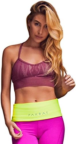 PakRat Running Belt Waist Pack โ Runners Fold Over Belt, Fanny Pack for Jogging, Exercise or Travel, Holds Phone, Money, Keys