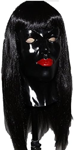 Black Fetish Mask , Female , Lady Doll , Cross Dresser , Latex Costume Party