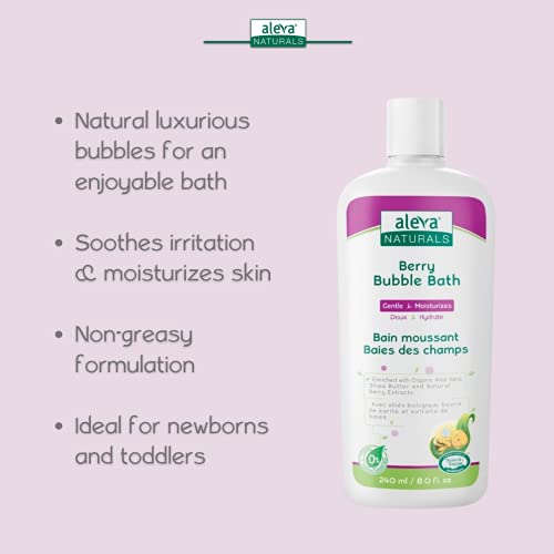 Aleva Naturals Bubble Bath, Long Lasting Moisture for Sensitive Skin