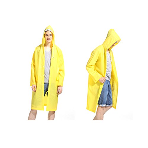 LvDD Raincoat Durable EVA Rain Cape Unisex Men Women Rain Poncho with Hat Hood for Outdoor Travel, 44