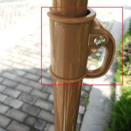 YYQ SHOP Große Rund Sonnenschirm höhenverstellbarer Knickbar Gartenschirm Strohschirm Große Wasserdicht Bastschirm… – Bild 4