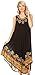 Sakkas 40SE Sundari Caftan Tank Dress/Cover Up - Black/Sand - One Size
