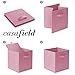 Casafield Set of 6 Collapsible Fabric Cube Storage Bins, Light Pink - 11