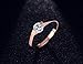 VNOX Womens Stainless Steel Cubic Zirconia Tension Set Rose Gold Plated Brilliant Wedding Engagement Ring,Size 6