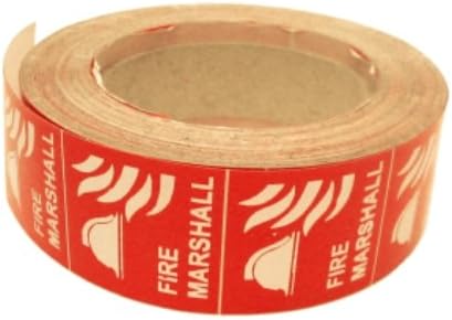 PACK OF 4 FIRE MARSHALL HELMET STICKERS 50X50mm Self Adhesive Stickers