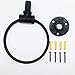 Retro Industrial Pipe Hand Towel Holder Wall Mount Round Towel Rack Bathroom Décor