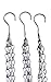 Nickannys Heavy Duty 24 Inch Hanging Flower Basket Galvanized Replacement Chain -3 Point Garden Plant Hanger (3 pk Heavy Weight-100 LB.)