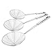 Hiware Set of 3 Stainless Steel Skimmer Spider Strainer, 13.8 Inches, 15 Inches & 16.4 Inches, Wire Skimmer with Spiral Mesh, Professional Grade Handle Skimmer Spoon/Ladle for Spaetzle/Chips primary