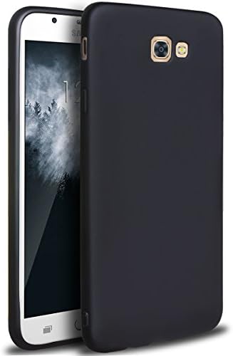 Galaxy J7 Prime Case,Galaxy On7 2016 Case,BetonShop Ultra Slim Light Bright Red Soft Flexible TPU Non-Fingerprint Anti-Scratch Tight Case Design for Samsung Galaxy J7 (2016),Black