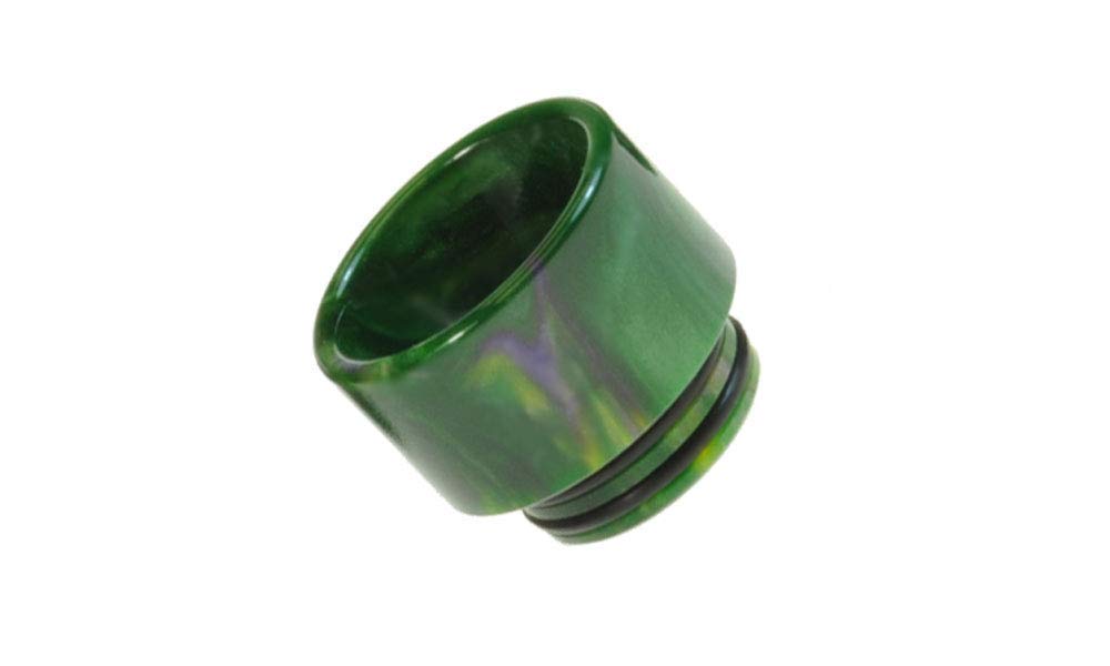 Armerah Anti Spit Back 810 Drip Tip eCig Mouthpiece Short/Extra-Wide Epoxy Resin Single Green