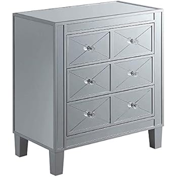 Convenience Concepts Gold Coast BettyB End Table, Mirror/Silver