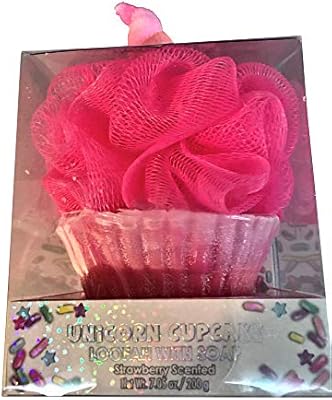 Justice Girls Unicorn Cupcake Strawberry Scented Soap With Loofah Amazon Sg Beauty