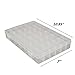 Rekukos Plastic Jewelry Box Organizer Storage Container with Adjustable Dividers 36 Grids (Clear)