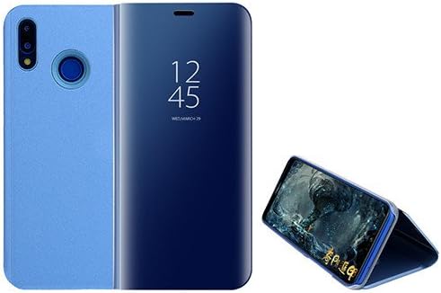 Funda® Mirror Plating Flip Case for Huawei Honor 10 Lite (Sky Blue)