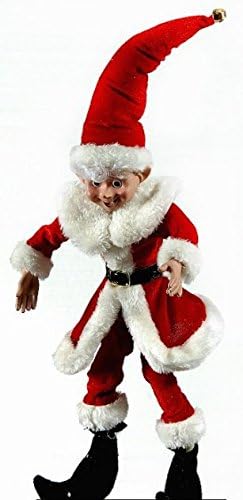 Babbo Natale 40 Cm.Selezione Varzi Addobbo Elfo Babbo Natale Decorazione Casa 40cm Amazon It Casa E Cucina