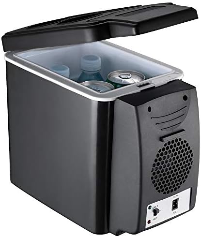 YNWJ Electric Cool Box 12V 240V Car Cooler Coolbox (6L) Camping Fridge Portable Fridge For Travel Camping Picnics,6L Black