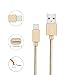 Charger Cable 6 Feet Nylon Braided for iPhone 7/7 Plus/6/6s/6 Plus/6s Plus/5/5c/5s/SE,iPad iPod Nano iPod Touch Gold