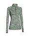 Under Armour Women's Tech Space Dye 1/4 Zip, Sugar Mint (320)/Metallic Silver, Medium
