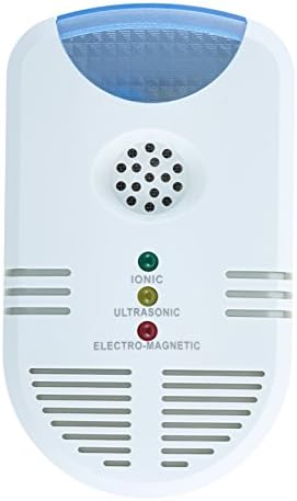Rumaysas Pestout Ultrasonic Pest Repeller - Premium 4 in 1 Plug In - Ultrasonic - Ionic - Electromagnetic - Soft Blue LED night light - 100% effective on all pests – LIFETIME 'No Quibble' Guarantee!