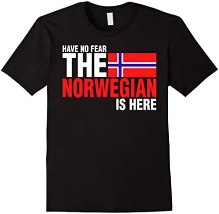 Mens Have No Fear The Norwegian Is Here TShirt XL Black