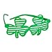 St. Patrick's Day Dress up Set: Shamrock Beads Necklace's, Tattoos, Shamrock Shutter Glasses, Head Bopper, & Acrylic Irish Print Gloves