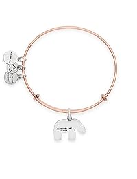 Alex and Ani Womens Elephant III Bangle Two-Tone