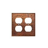 Premier Copper Products SO4 Copper Switch Plate Double Duplex with Four Hole Outlet Cover, Oil Rubbed Bronze