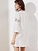 Floerns Women's Bell Sleeve Embroidered Tunic Dress A White M