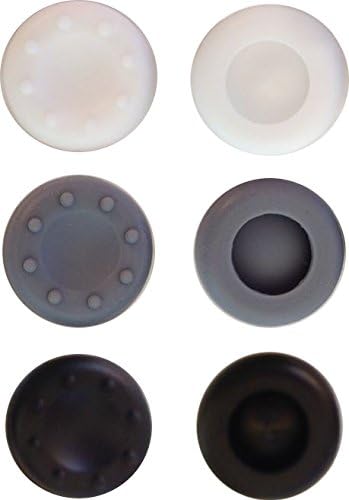 Grey Scale 3 Pair Pack of"Color Covers" Joystick Covers/Grips for XBOX 360, One, PS2. PS3. PS4, Logitech controllers Reusable