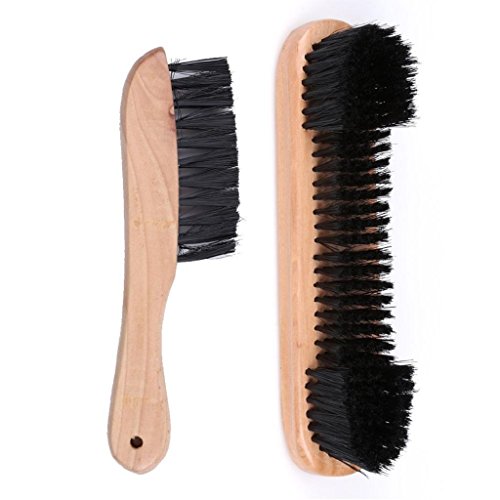 Flymall 9 Inch Wooden Billiards Brush and Rail Brush Set