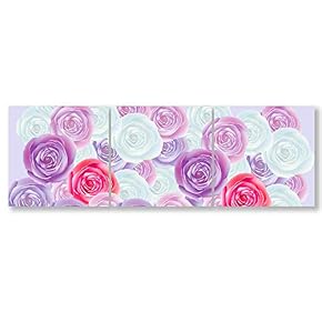 Romantic Flower Home Artwork for Living Room Bedroom x3 Panels