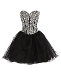 GRACE KARIN® Sequined Short Organza Cocktail Prom Dress CL3520 (Multi-Colored)