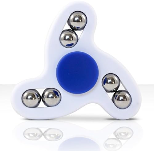 Fidget Spinner Anti Anxiety Toy - Tri Fidget Hand Spinner Focus Toy With Ceramic Bearing EDC Focus Stress Reducer Toy Perfect For ADD ADHD Anxiety and Autism Adult Kids (Star White)