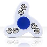 Fidget Spinner Anti Anxiety Toy - Tri Fidget Hand Spinner Focus Toy With Ceramic Bearing EDC Focus Stress Reducer Toy Perfect For ADD ADHD Anxiety and Autism Adult Kids (Star White)