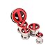 Deadpool Logo Screw-On Stainless Steel Plug Pair