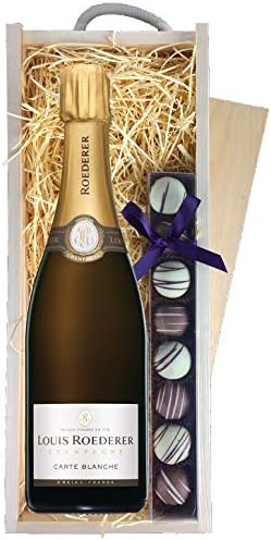 Louis Roederer Carte Blanche Champagne and Truffles Wooden Box NV