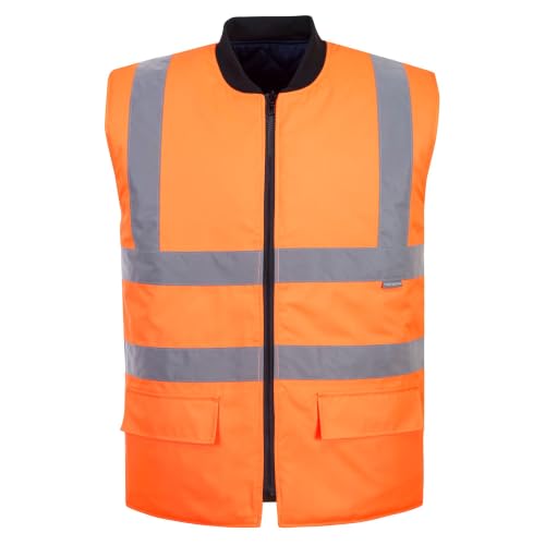 Portwest S469 Hi-Vis Reversible Bodywarmer Machine Washable Stain Resistant