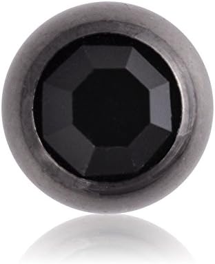 Blue Banana Body Piercing Black Titanium 5mm Jewel Ball (Black)