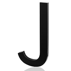 3 Inch Acrylic Frosted Matte Black Letter