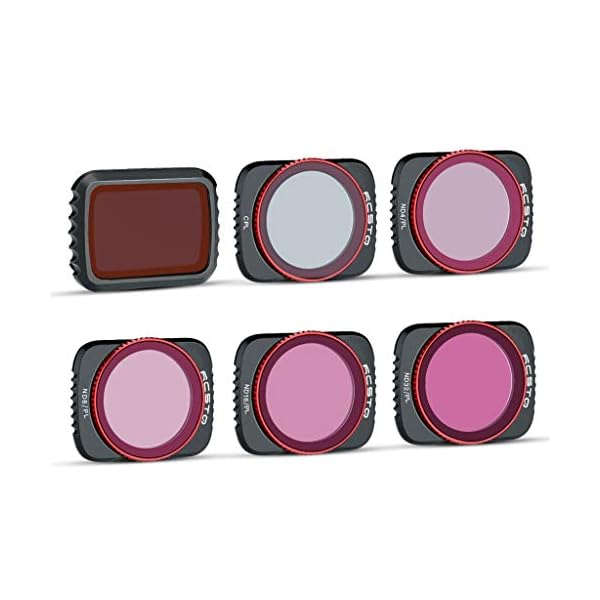 Yurgrt Kameralinsenfilter,Kamera Objektiv Filter Kompatibel Kit,Uv+Cpl+Nd4Pl+Nd8Pl+Nd16Pl+Nd32Pl Kameralinsenfilter…