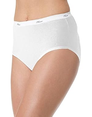 Women's 6 Pack Core Cotton Brief Panty (6, White)
