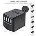 International Travel Adapter, Worldwide Travel Charger with 3 USB+3.0A Type C Ports Power Converters for EU, UK, USA, AU, Europe & Asia, All-in-one Universal Wall Plug Multi-Outlets Electrical Adapter