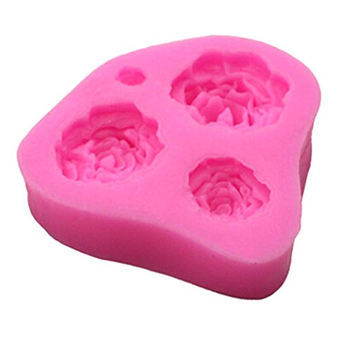 Chige Candy Mold, Silicone Baking Trays - Food Grade & BPA Free - Not Sticky Cake Decoration Mould For Mousse,Chocolate Brownie,Jelly,Ice Cream,Chiffon,Cheesecake,Fondant (Small Roses)